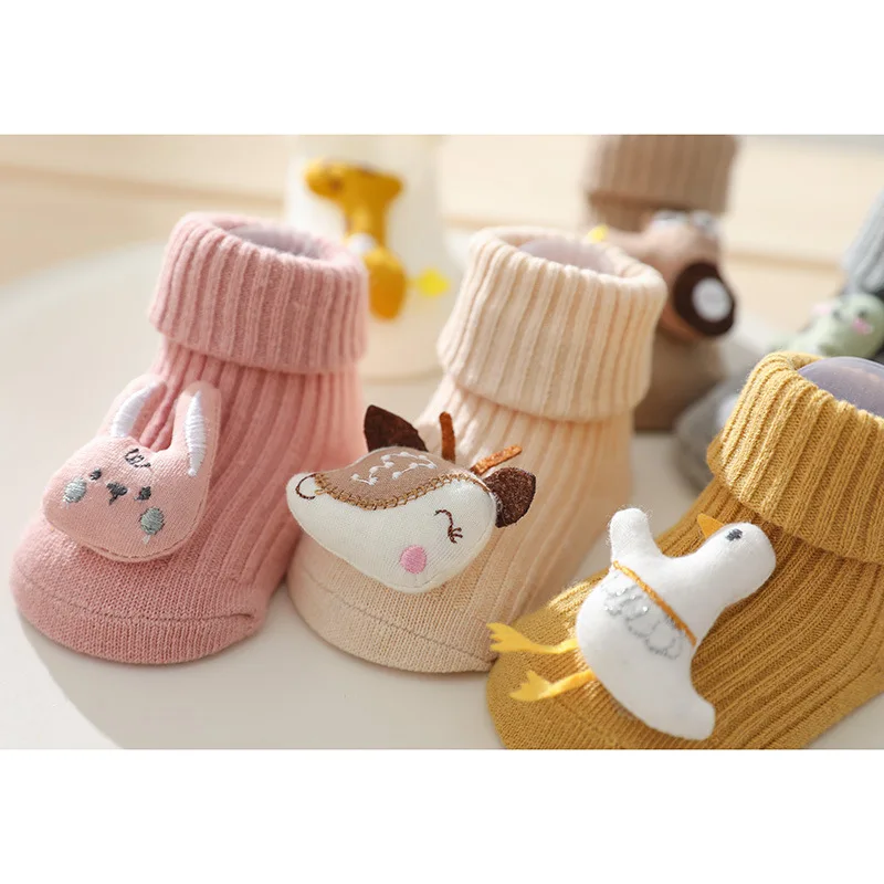 Lawadka 0-3Years Infant Socks Spring Autumn Cartoon Newborn Baby Socks Non-slip Infant Toddler Kids Indoor Floor Girls Boys Sock