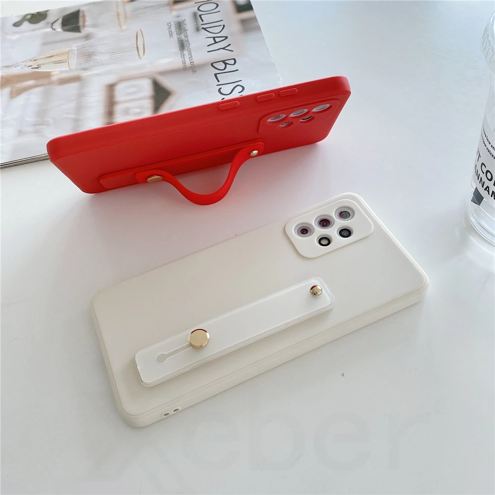 Etui na telefon z paskiem na nadgarstek do Samsung S25 S24 S23 S22 S21 Ultra S20 FE S10 Note 10 A52 A72 A32 A12 A42 Miękka silikonowa osłona — zdjęcie 3