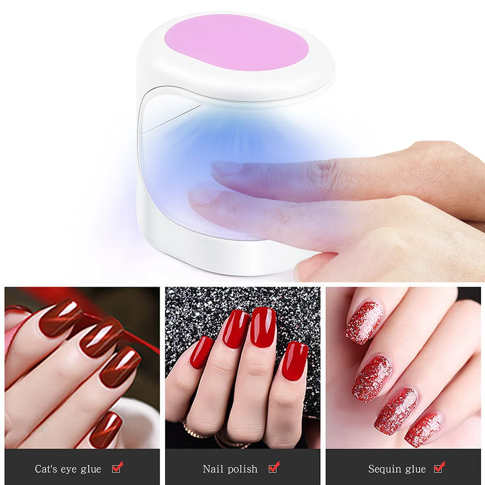 Portable Nail Dryer Lmap UV LED Lamp USB Drying Lamp For Home  UV Light For Gel Nails Manicure Machine Nail Equipment