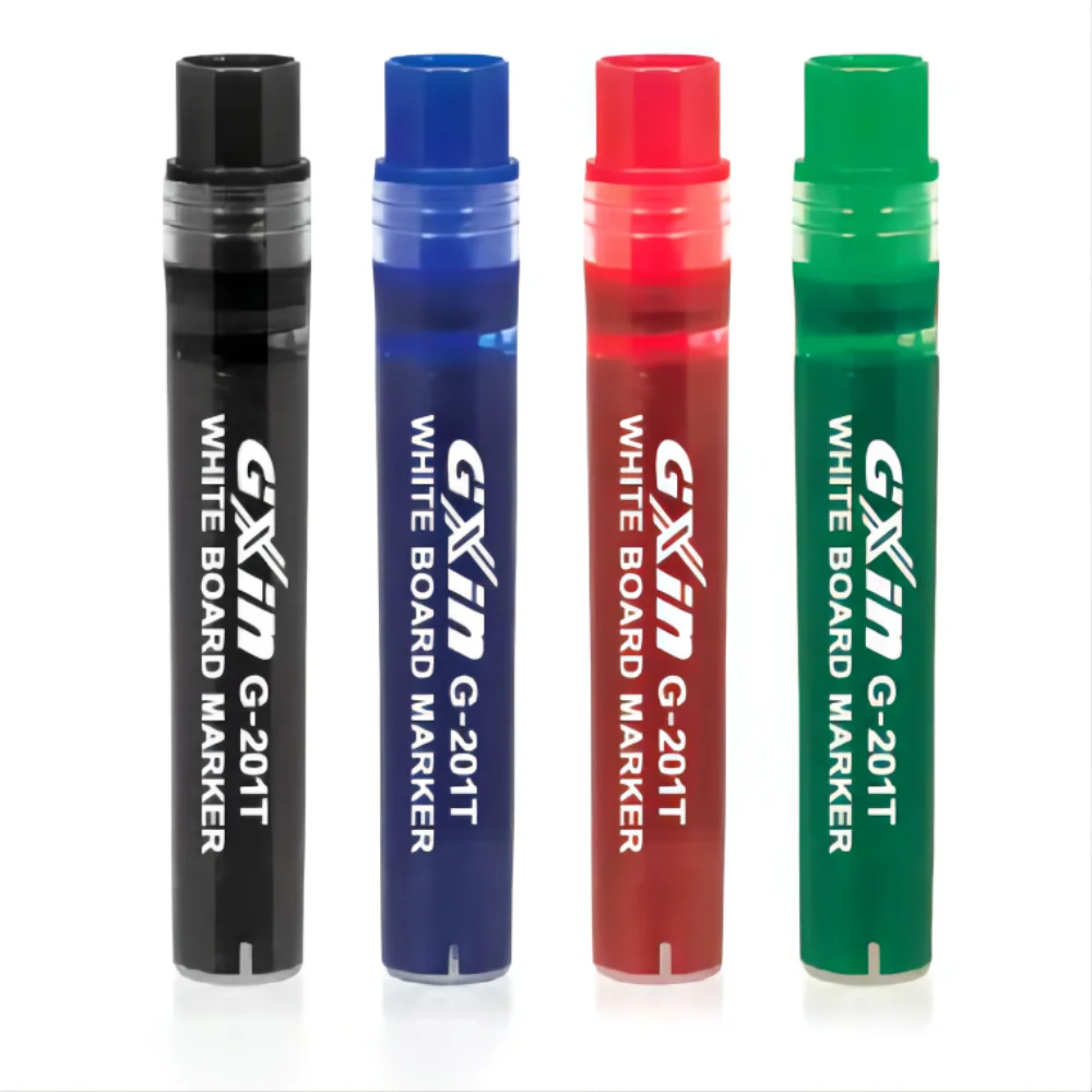 Gxin G-201 Whiteboard Marker Set,Contains A Box Of 12 Whiteboard Markers And An Eraser And A Box Of  Refills ，Same Color AS PEN.