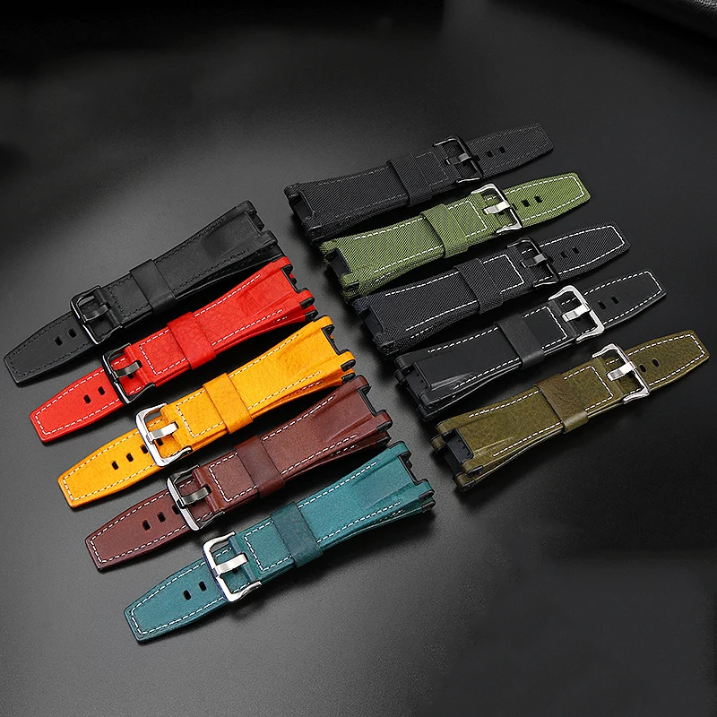 For G-SHOCK series watch MTG-B1000/G1000 GST-S100/W300/410/S110 leather nylon canvas watch strap watchband accessories