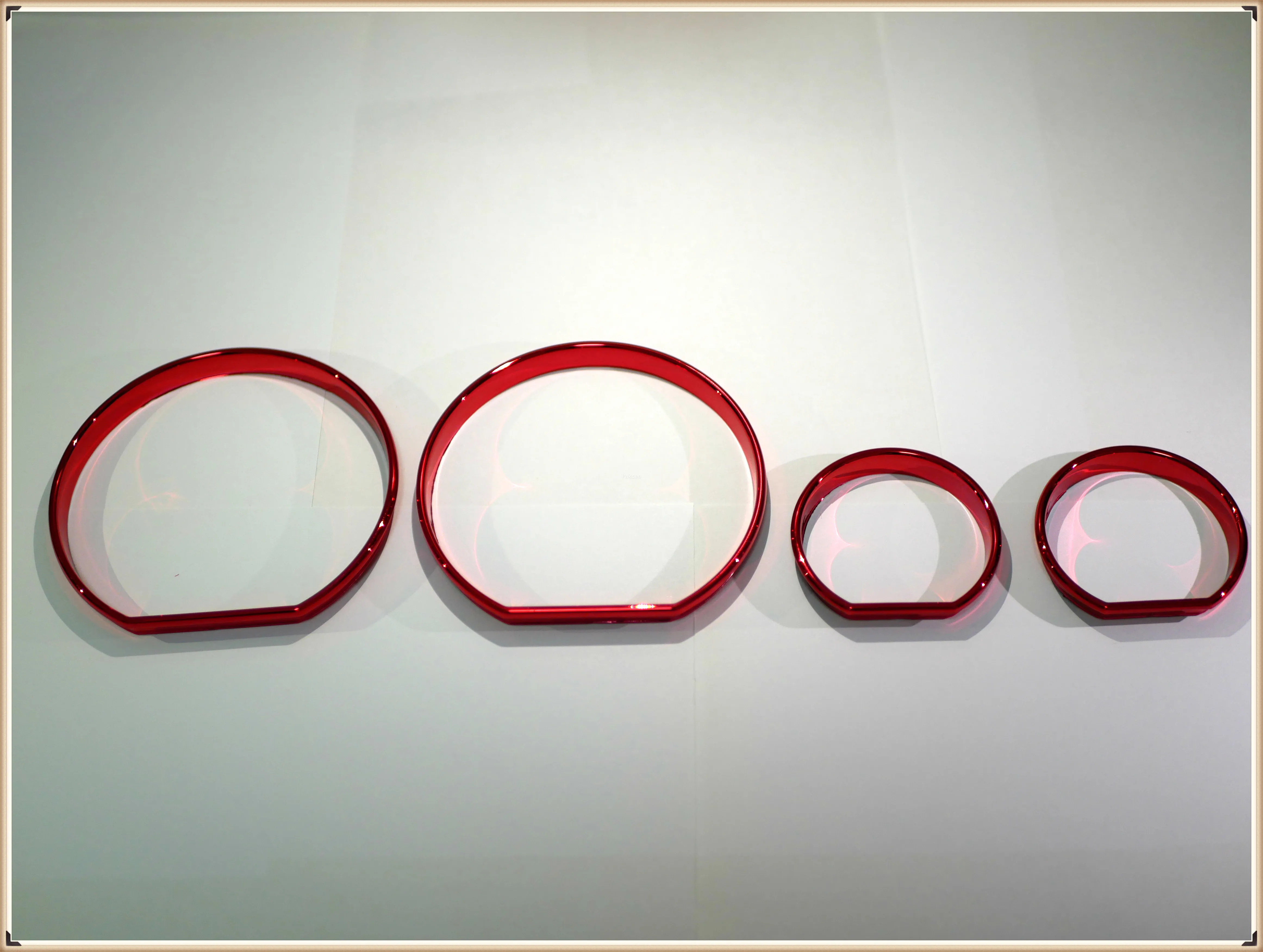 

RED Speedometer Gauge Dial Rings Bezel Trim Chrome Tacho Rings for BMW E46 1999-2006