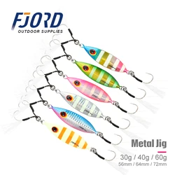 FJORD Metal Jig Spoon Lure 30G 40G 60G Artificial Bait Shore Slow Jigging Super Hard Bass Fishing Tackle