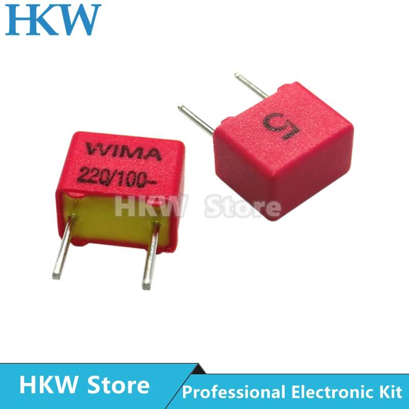 

5pcs Original WIMA 220PF 100V RED FKP2 5MM Film Capacitor Hi-Fi Audio Capacitors 100V 221 220pF 5% 100V220PF