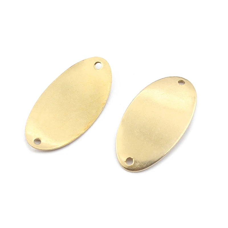 20 قطعة من موصلات سوار السحر البيضاوي من النحاس الخام مع فتحتين لصنع نتائج المجوهرات المصنوعة يدويًا #1