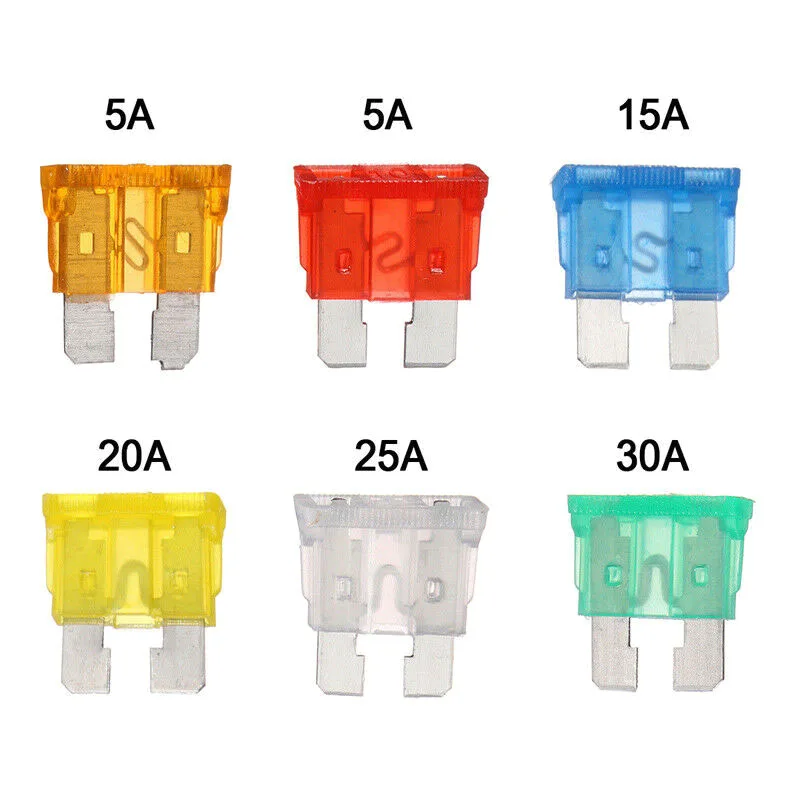 120pcs Car Fuse Boxed Assortment Plug-in Fuses for Trucks RV Auto SUV Boat Motorcycle Car Styling