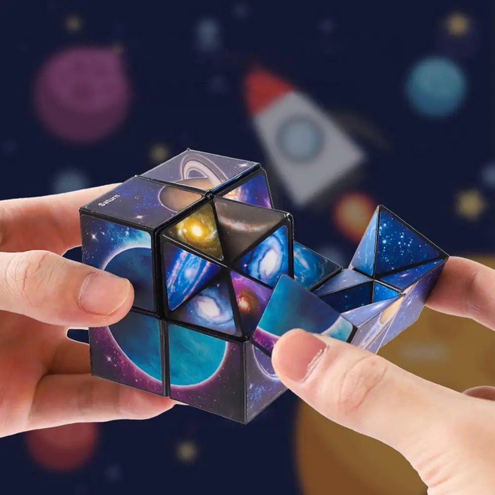 Giocattolo intercambiabile per alleviare lo Stress del cubo magico-assemblaggio di giocattoli Puzzle con vibrazione a mano intercambiabile e magnetica 3D per bambini e adulti