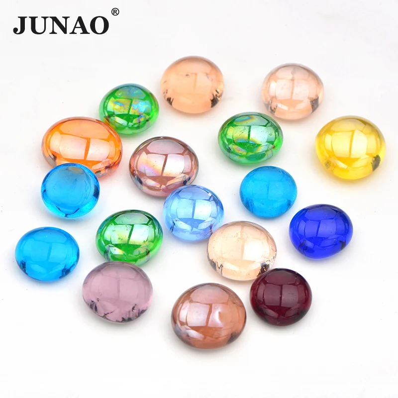 Junao-モザイクガラスストーン,20個,ミックスカラー,タイル,ガラスの小石,手工芸品,子供向けパズル,日曜大工,モザイク作成