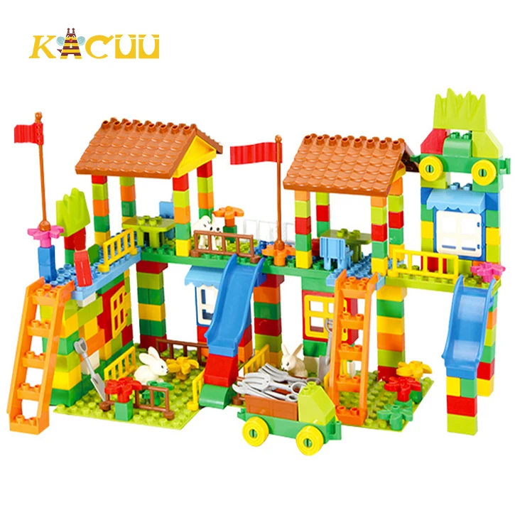 Big Size Building Blocks Amusement Park Construction Building Toys DIY Brick Assembly Bricks For Children kids Gift