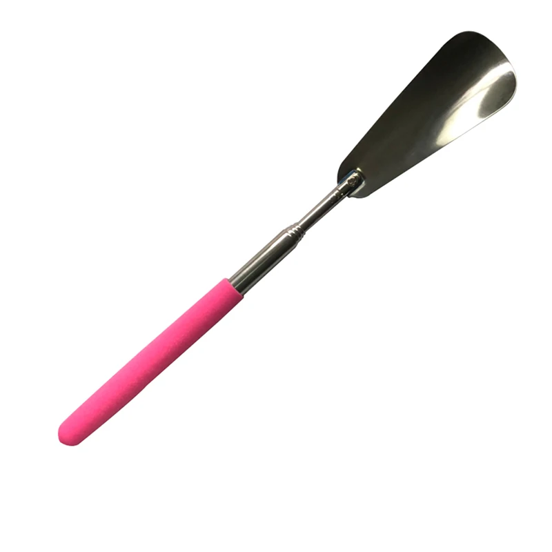 Telescopic Steel Long Handle Professional Shoe Horn Flexible Long Handle Shoehorn Useful Shoe Lifter Shoe Spoon