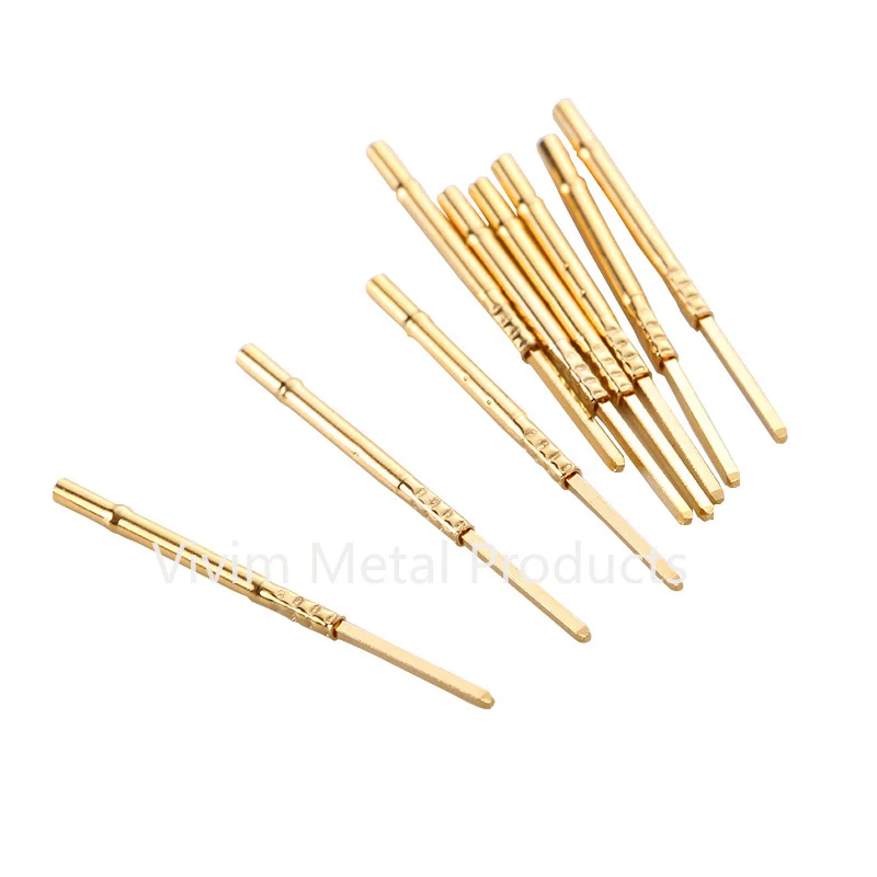 100PCS R75-3W Test Pin P75-B1 Receptacle Brass Tube Needle Sleeve Seat Wire-wrap Probe Sleeve Length 26.5mm Outer Dia 1.32mm