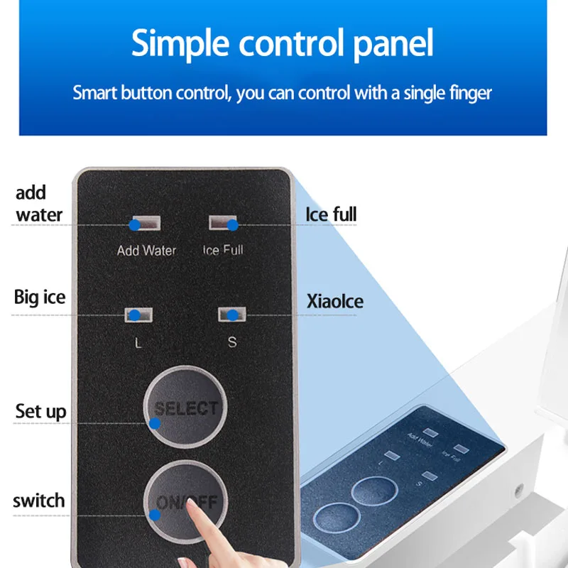 15kg/24h elétrica ice maker bala cilíndrica casa cubo de gelo que faz a bancada da máquina para a loja de chá pequena comercial do leite 220v