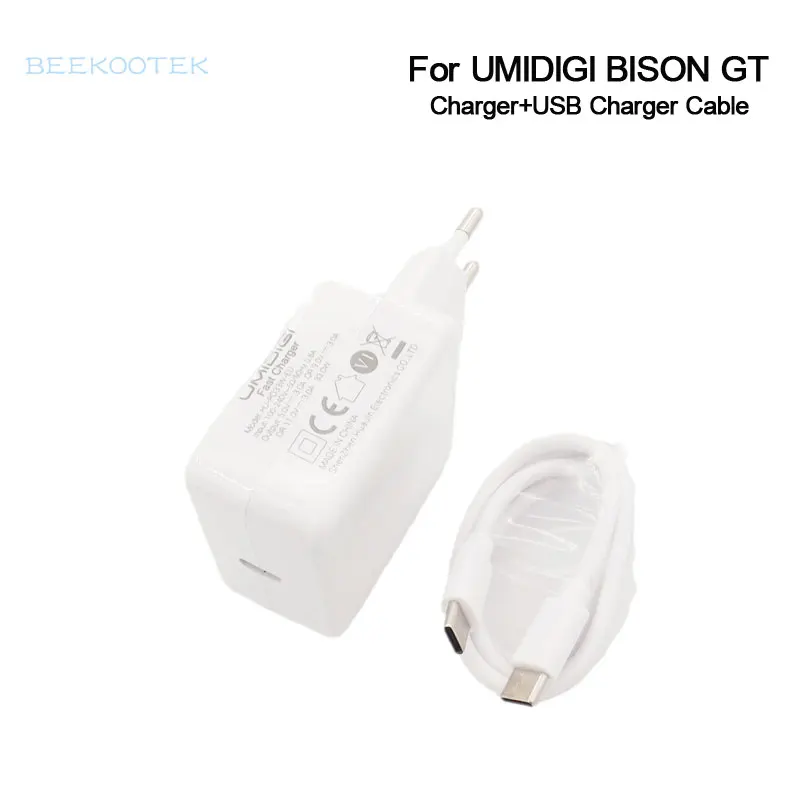 

New Original Cellphone Official Quick Charging Adapter + USB Charger Cable Replacement parts For UMIDIGI BISON GT 6.67inch Phone