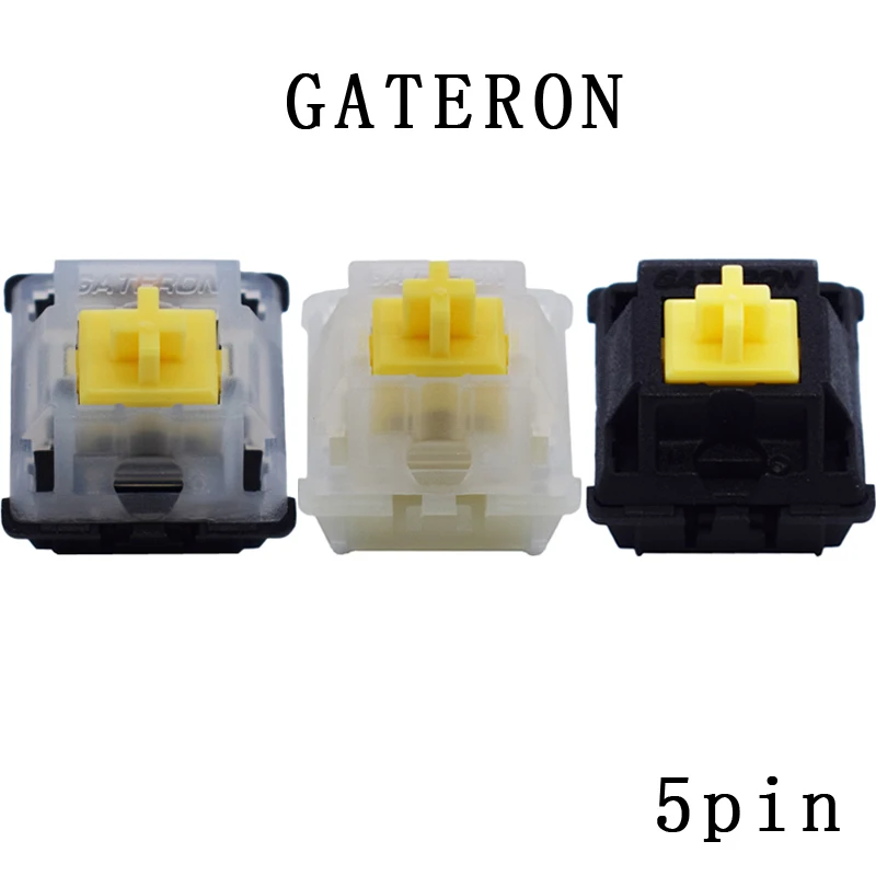 gateron Milky yellow switch 5pin mechanical keyboard accessories game switch Linear feel 50gf