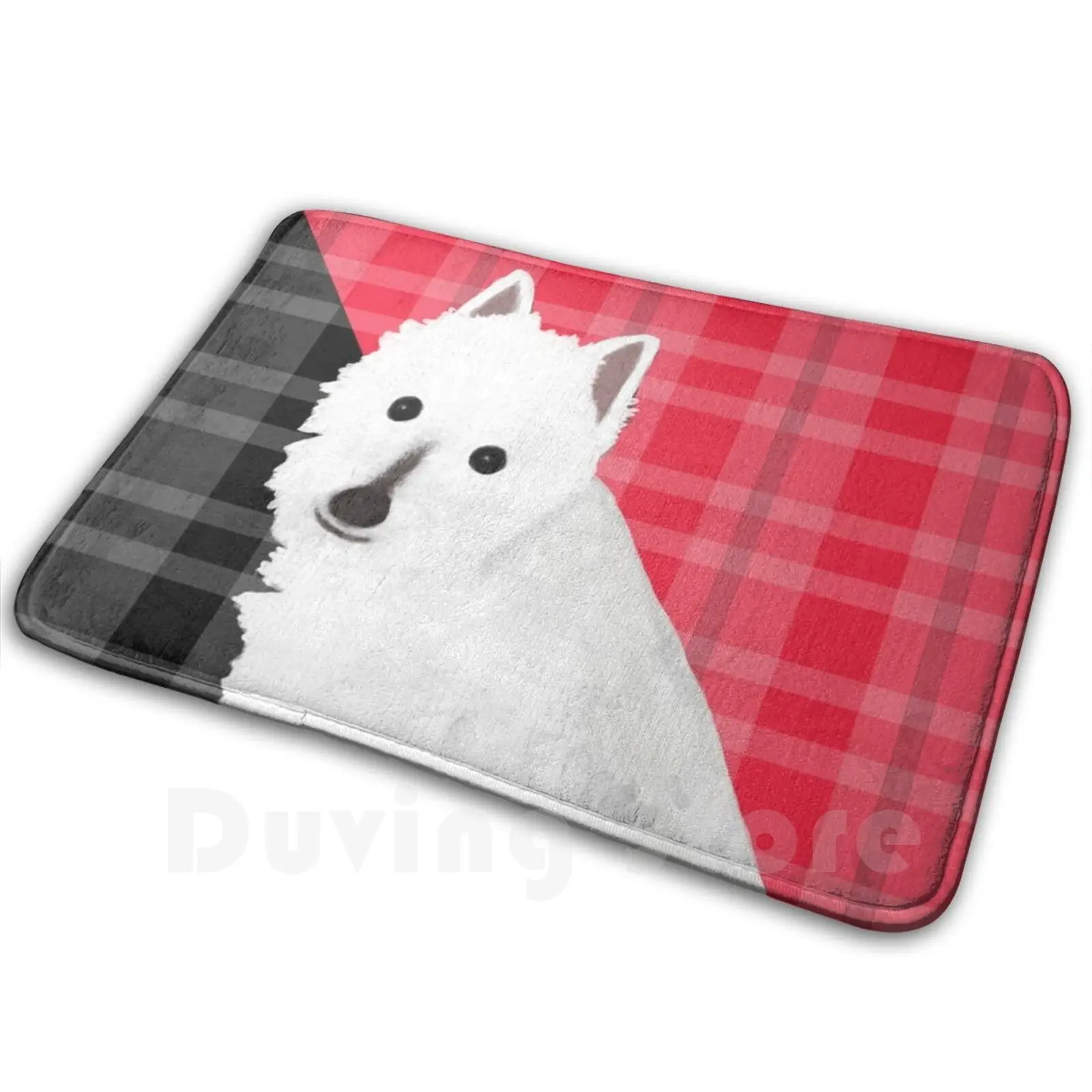 

Fiona The Westie With Red And Black Plaid Carpet 811 Carpet Westie West Highland White Terrier