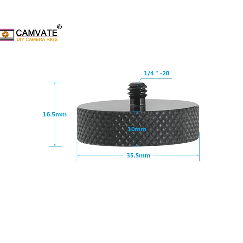 CAMVATE 2 Pieces Standard Universal Thread Screw Adapter With 1/4"-20 Male To 3/8"-16 Female For DSLR Camera /Camera Tripod New
