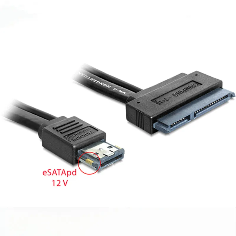 Dual Power Esata Usb 12v 5v Combo To 22pin Sata Usb Hard Disk Cable Accessories,2.5 