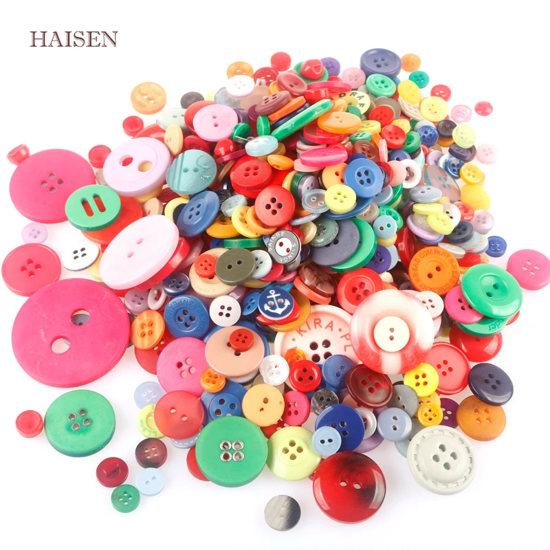 600pc Harz Tasten 2-4Hole für DIY Scrapbooking Handwerk Baby Kinder Kleidung Nähen Zubehör Dekoration Material Zufällige mischung