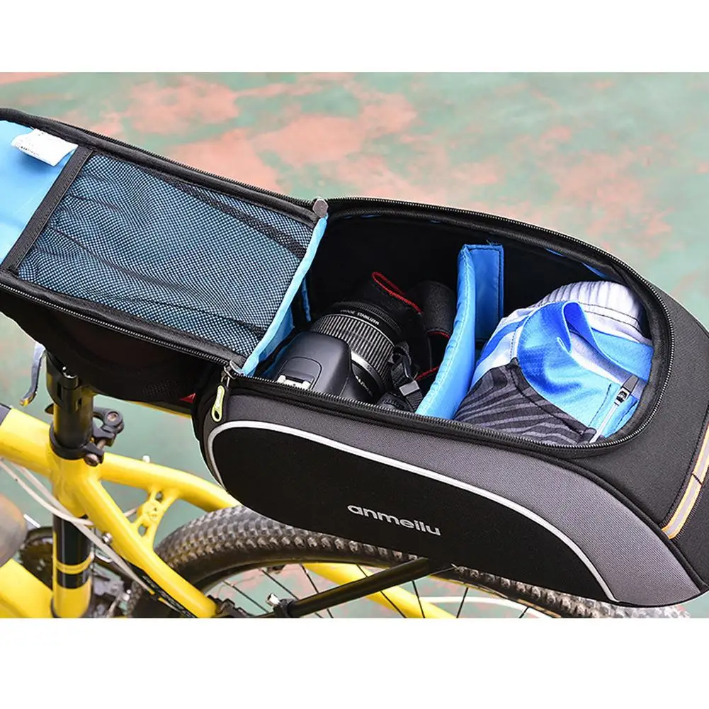 8L Bicycle Bags Large Capacity Waterproof Cycling Bag Mountain Bike Saddle Rack Trunk Bag Luggage Carrier Bike Storage package