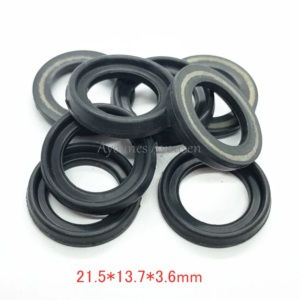 Free Shipping 10pieces Metal Rubber Oring Seals 21.5*13.7*3.6mm For Hyundai Kia Car GDI Fuel Injector Repair Kits (AY-S5058)