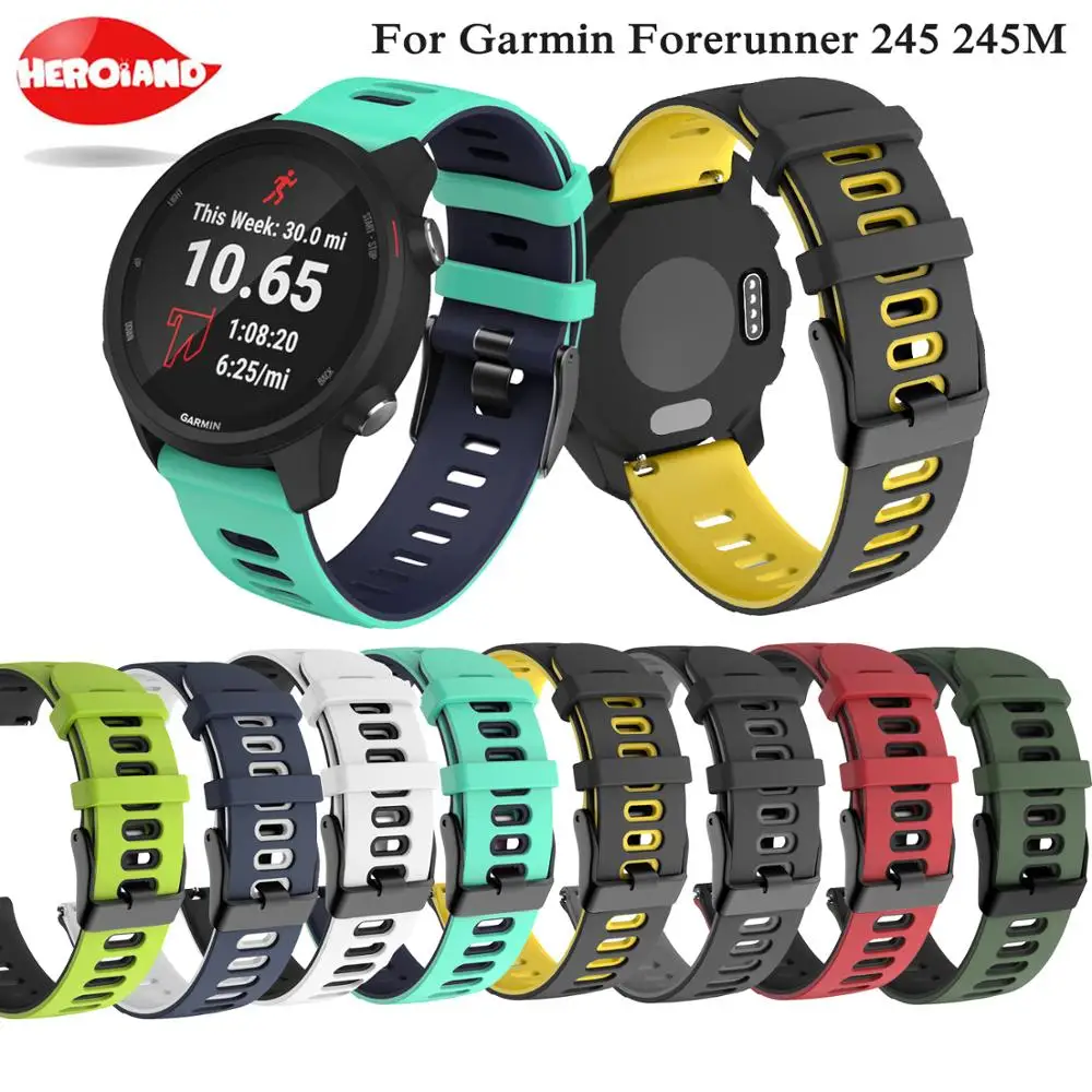 For Garmin Forerunner 245/245M fashion soft silicone replacement strap Bracelet smartwatch high accessorie For Garmin Forerunner