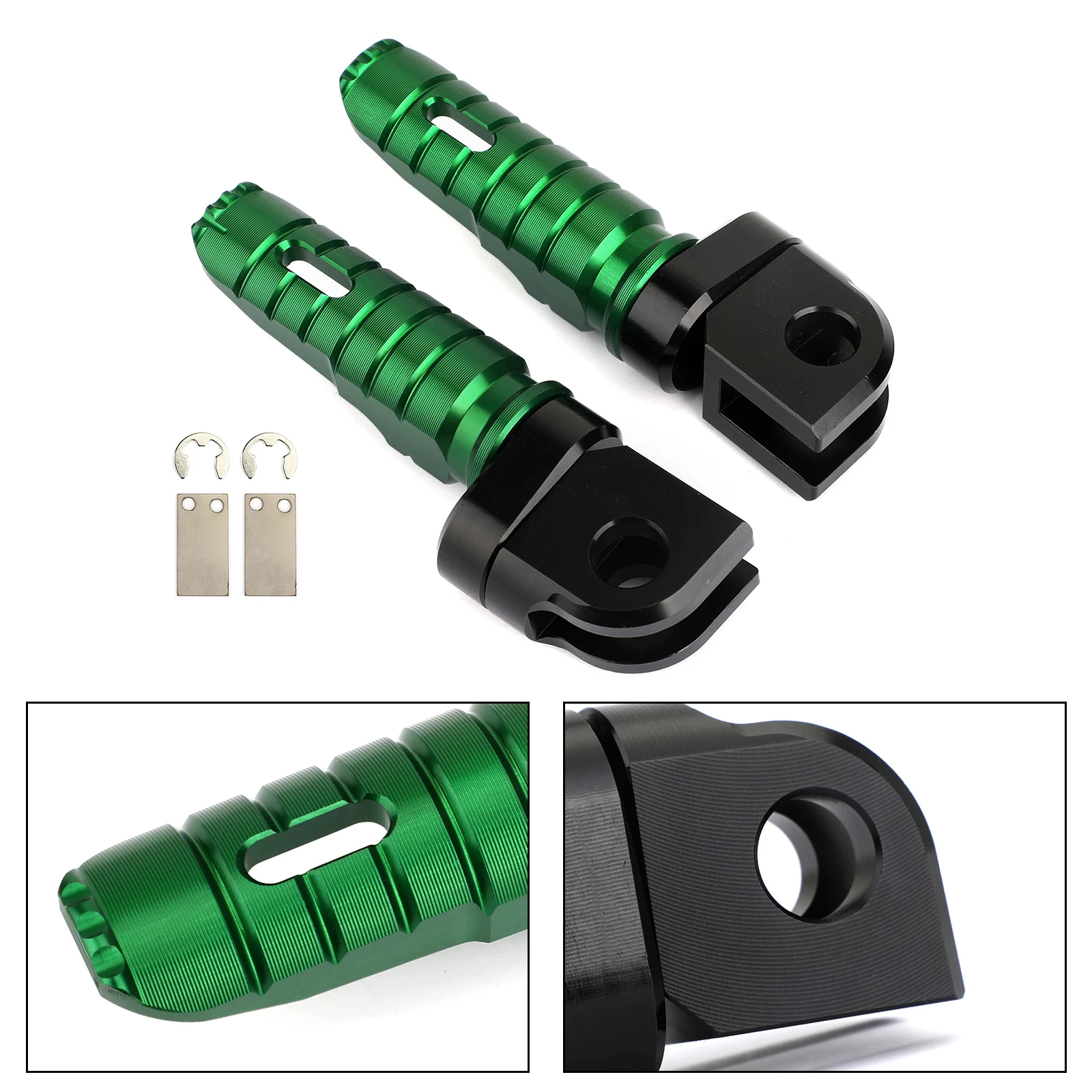 Artudatech Front Footrests Foot Peg for KAWASAKI Z1000SX Versys 650 X300 Z750 Z900 Z1000 ZX9R Green Accessories