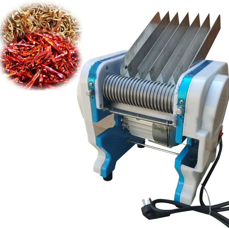 Commercial Dried Chili Shredder 2/3/4/6mm Electric Tobacco Cutting Machine Small Food Shredder Processing 220V