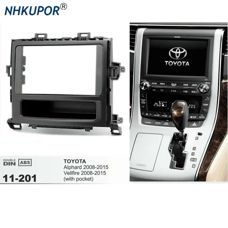 

11-201 Car Radio DVD Installation Dash Mount Kit Stereo Fascia For TOYOTA Alphard/Vellfire 2008-2015 Double 2 Din Frame Kit