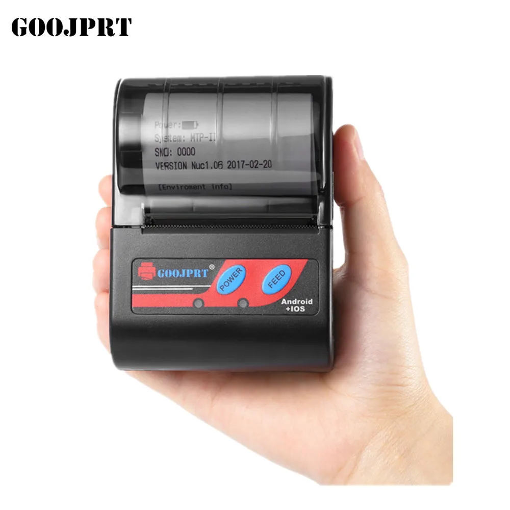 GOOJPRT MTP-2 Receipt Portable Printer Wireless Bluetooth Thermal Printer With USB Port for Android iOS Supermarket Club