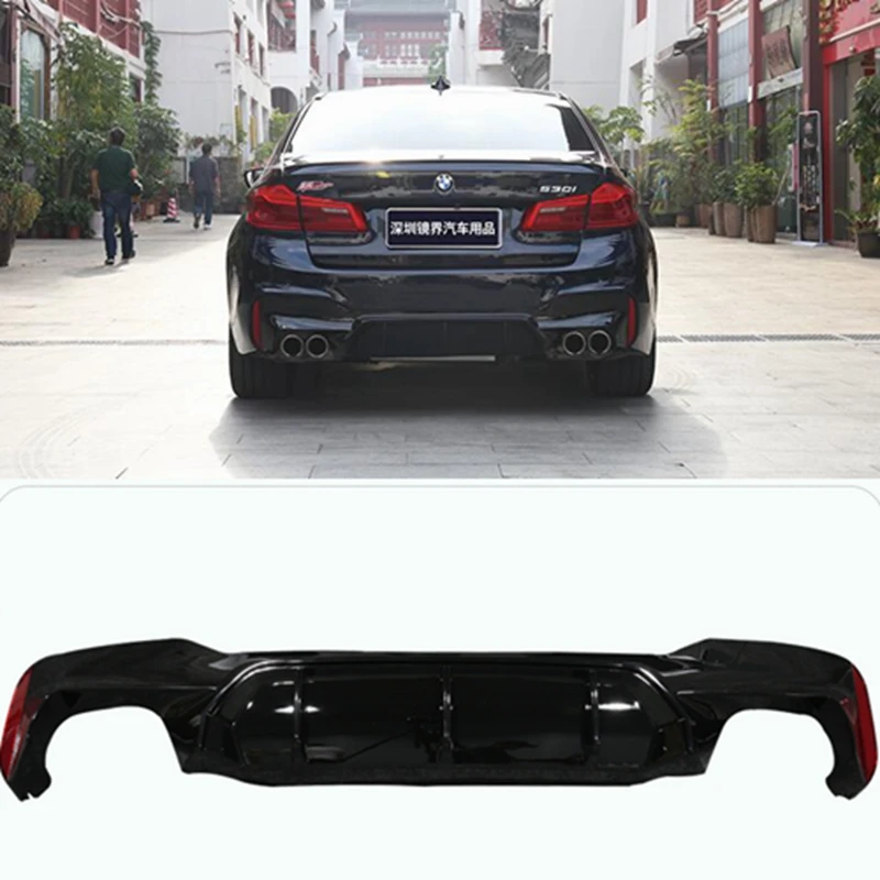 

New Carbon Pattern M5 Style Rear Lip Diffuser For B-MW 5 Series G30 2021 Car Rear Bumper