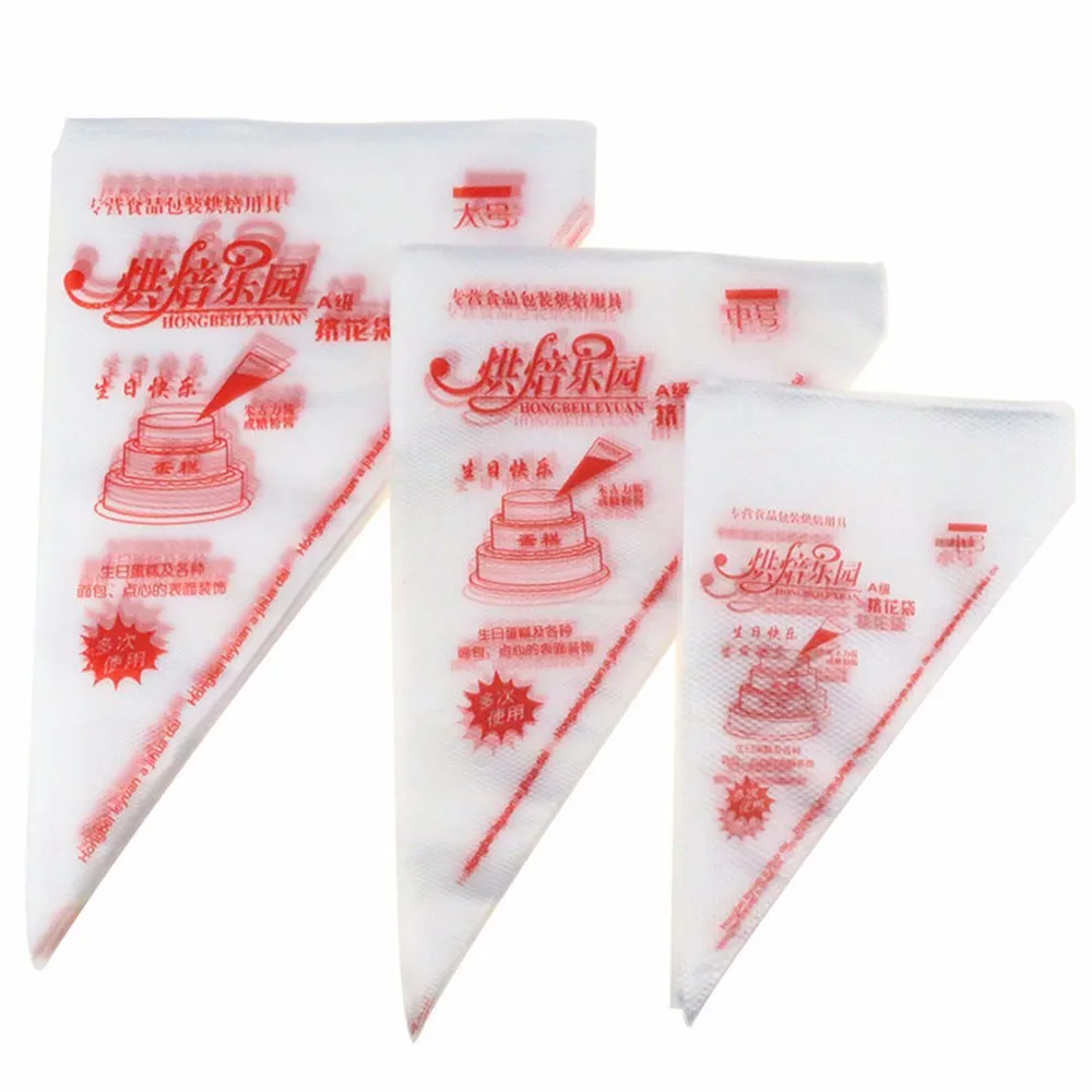 20PCS/LOT Disposable Piping Bag Icing Fondant Cake Cream Squeeze Cream Bag Tip Nozzle Bags Cake Tools Dessert Decorators Pastry