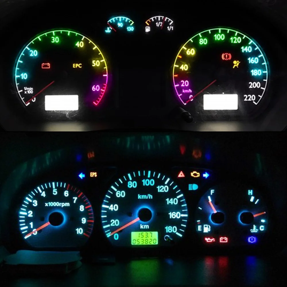 10 قطعة جديد T5 B8.4D 8.4D B8.4 السوبر مشرق 2016 رقاقة LED لمبات لوحة سيارة الاحترار مؤشر إسفين مصابيح أداة السيارات