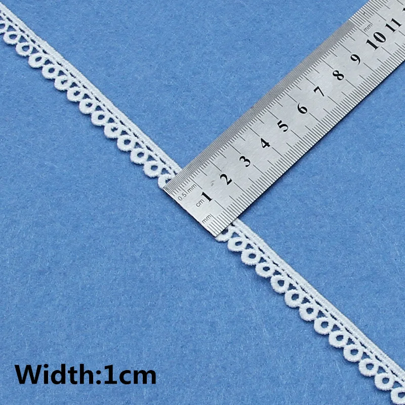 White Embroidered Lace Trim for DIY Crafts