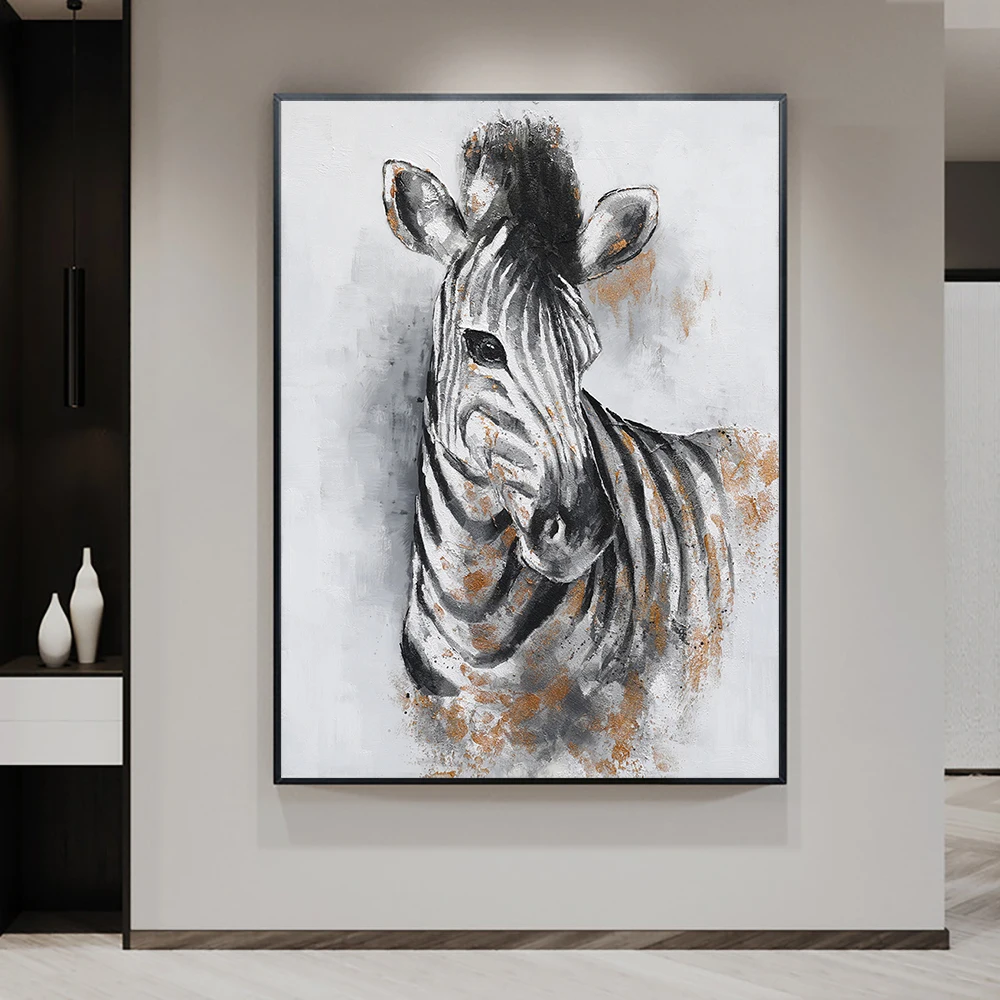 

Zebra Aesthetic Wall Art Pictures Vintage Animal Minimalist Nordic Canvas Interior Paintings Prints Living Room Home Decor