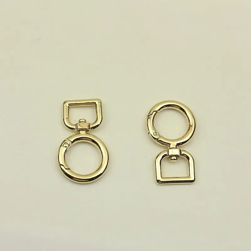 5pcs 13mm Openable O Rings Metal Hook Buckles for Bag Strap Snap Clip Trigger Spring Ring Dog Collar Keychain DIY Accessories