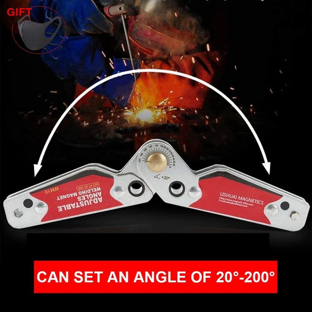 Imagem -05 - Strong Magnetic Welding Corner Clamp Kit Welding Magnet Holder Fixture Corner Tool Ângulo Ajustável 20 °200 °