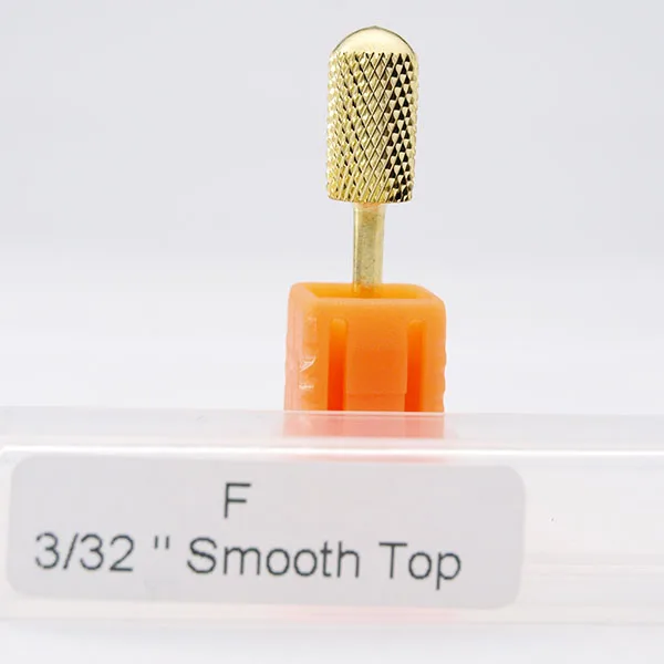 Easy Nail 3/32'' Professional Carbide Nail Drill Bit Fine 3 Size Dome Round Top Electric Nail File Gold Drill Bit Hot selling