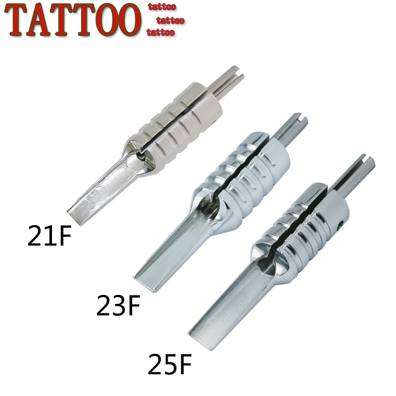 

21F 23F 25F 304 Stainless Steel Tattoo Flat/Magnum Tube Tattoo Grip With Back Stem Supply