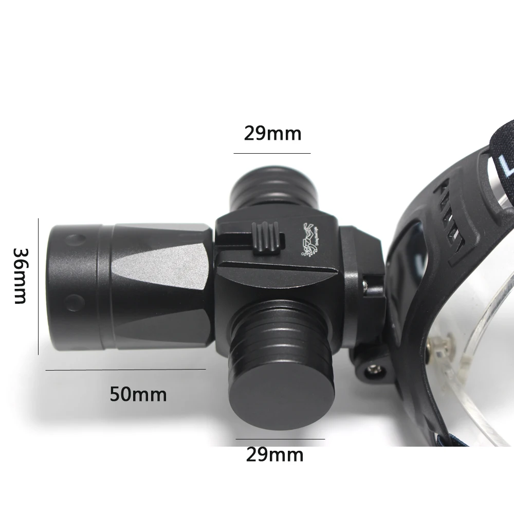 5000 lumen Underwater 100M diving Headlights L2 scuba diving flashlight Stepless Dimming 18650 Fishing Fill light