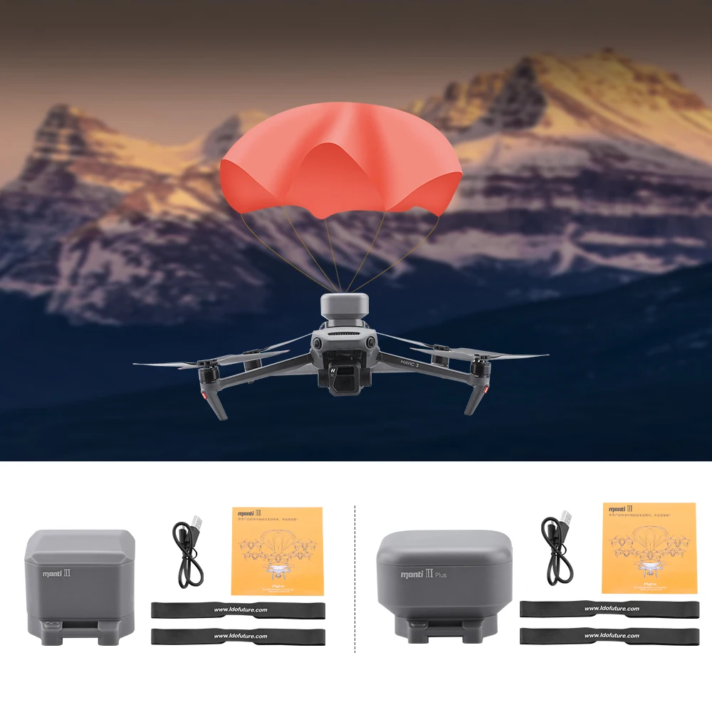 Flight Safety Parachute for DJI Mavic 3 2 Pro ZOOM Mavic Air 2 Air 2S Drone Safety Umbrella Flight Safety Protection Accessories