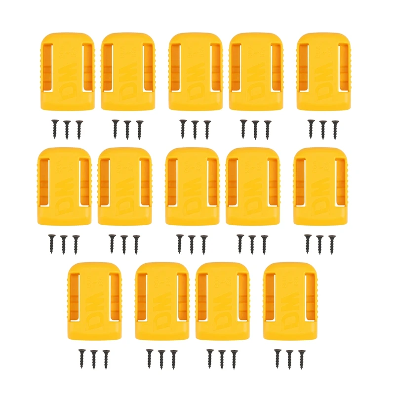 14-แพ็คแบตเตอรี่สำหรับ Dewalt 20V Mount Dock Fit สำหรับ20V 60V MAX สีเหลือง (ไม่มีแบตเตอรี่)