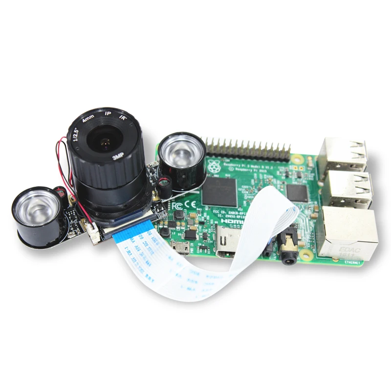 

5MP Manual IR_CUT Infrared Night Vision 4mm Big Lens Raspberry Pi Camera Module With IR850 Lights