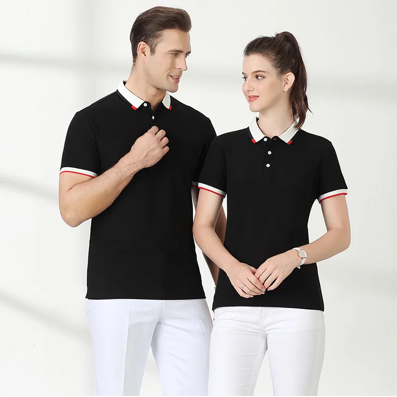 100% Cotton Summer Male Polo Custom Company Work Clothes Printed Logo/embroidery Men And Women Casual High-end Polo