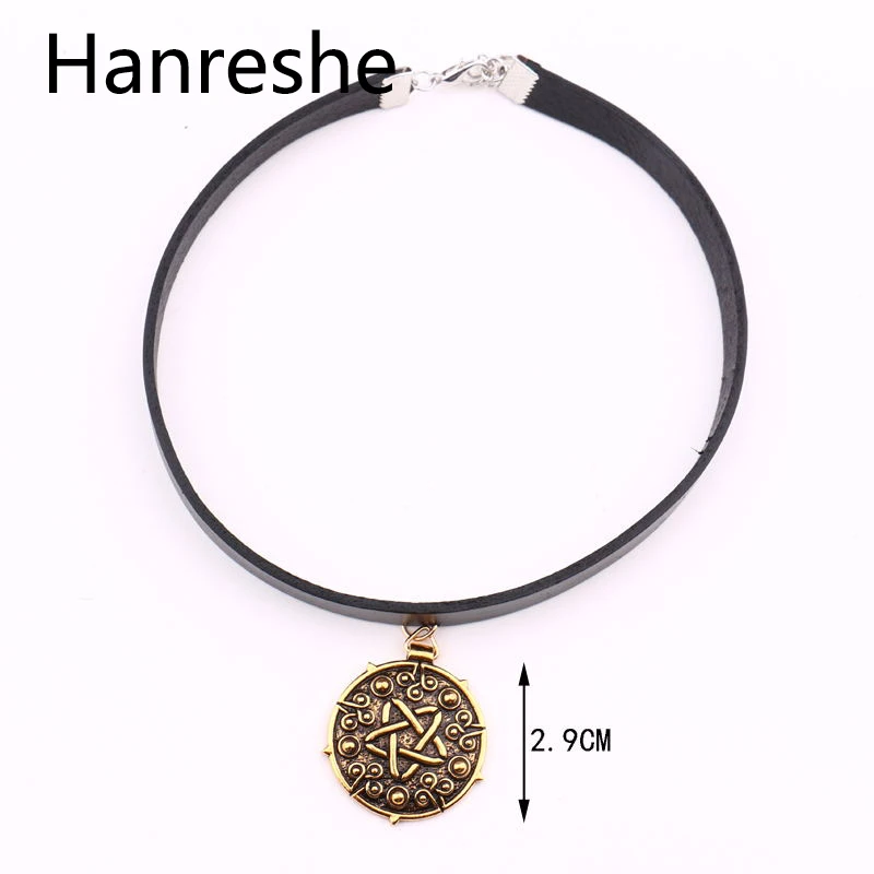 Witcher 3 Medallion 32cm+5cm Leather Choker Necklace the Wild Hunt Game Cosplay Jewelry Gothic Silver Color Pendant Women Gifts image 3