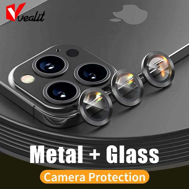 Luxury Metal Camera Lens Protector Screen Glass For iPhone 13 Pro Max 13 Mini 3D Camera Protector For iPhone 13 Pro Lens Glass