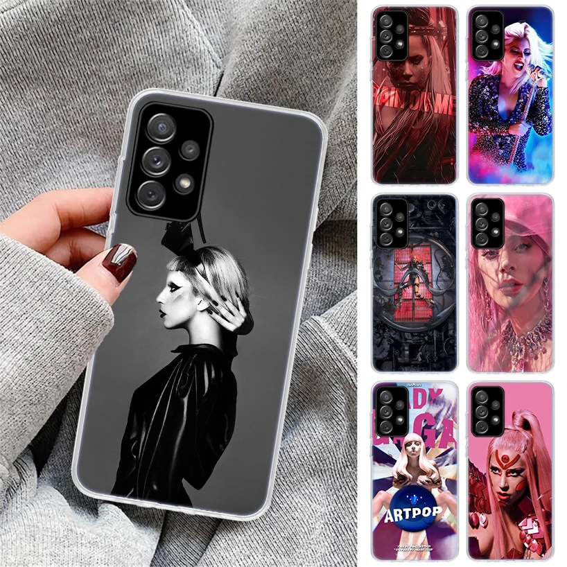 Lady Gaga Singer Telefoonhoesje Voor Samsung Galaxy A54 A54 A53 A52 A14 A13 A12 A24 A23 A22 A34 A33 A32 A 04S A 03S A 02S A42 A73 A72 Cover