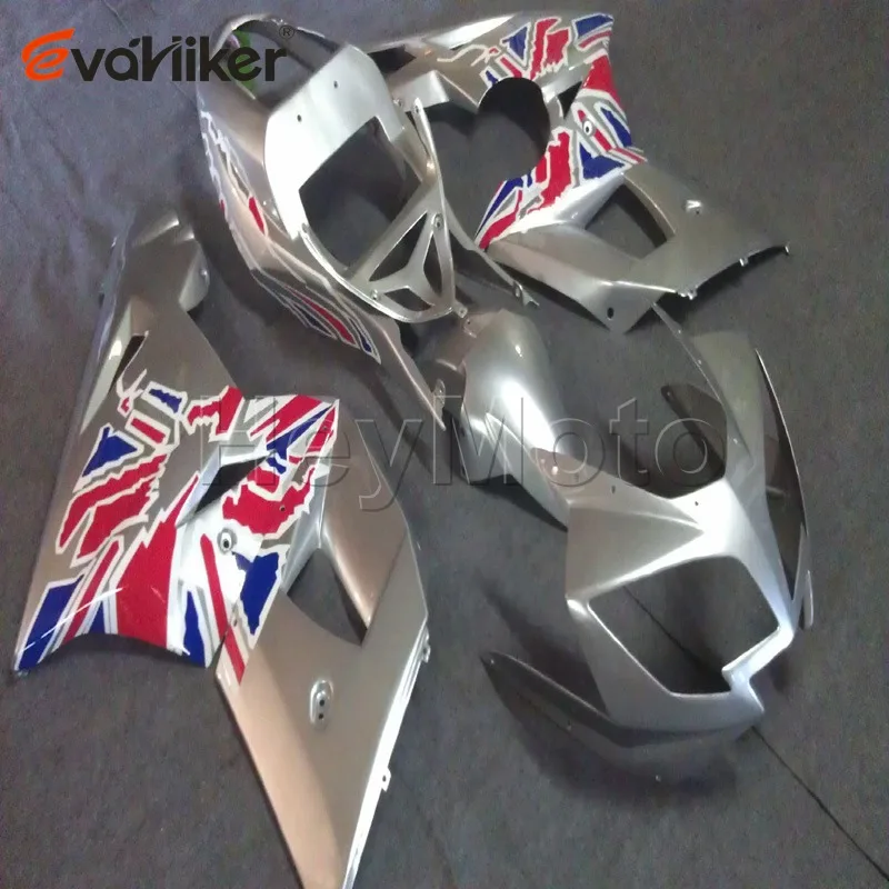 

motorcycle fairing for 600 2003 2004 2005 2006 650 2003 2004 2005 silver ABS plastic motor panels kit