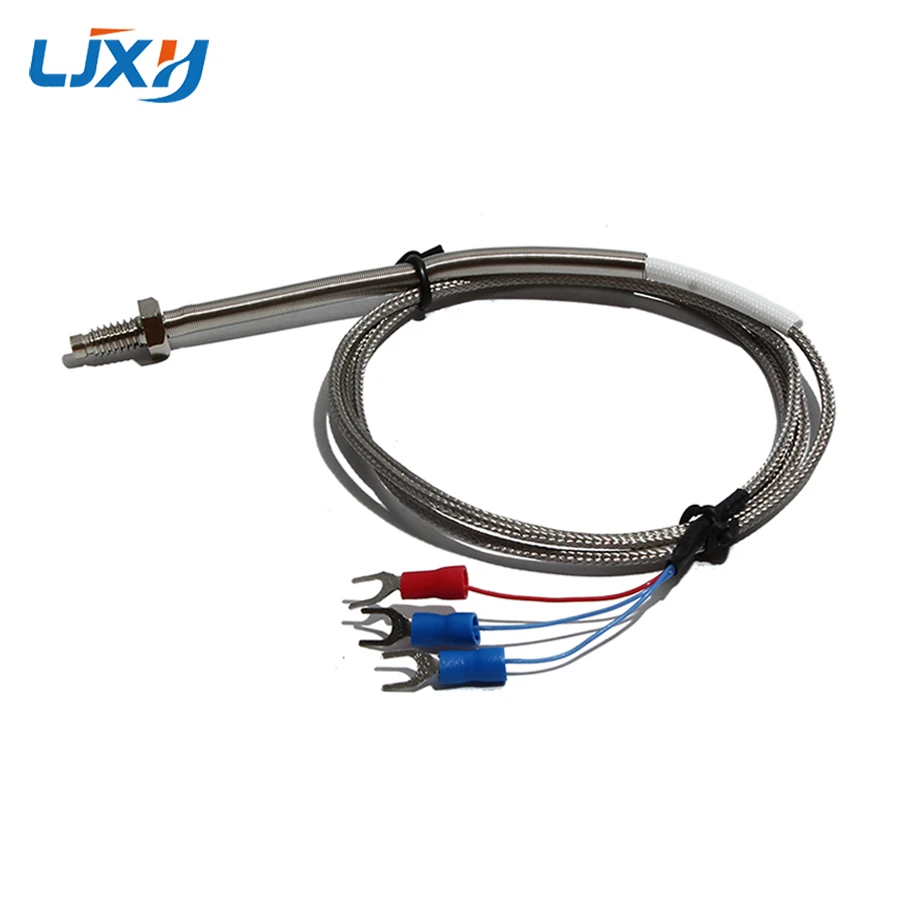 LJXH PT100 Temperature Control Probe Screw Thermocouple Temperature Sensor M6/M8 Thread Three-wire System Thermal Resistance