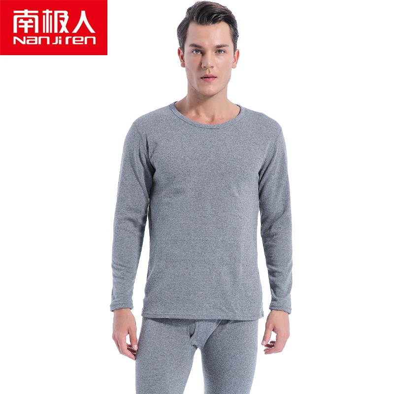 NANJIREN Men Thermal Underwear Sets Winter hick Thermo Underwear Black Casual Long Johns Set Male Thermal Pajamas home Clothes