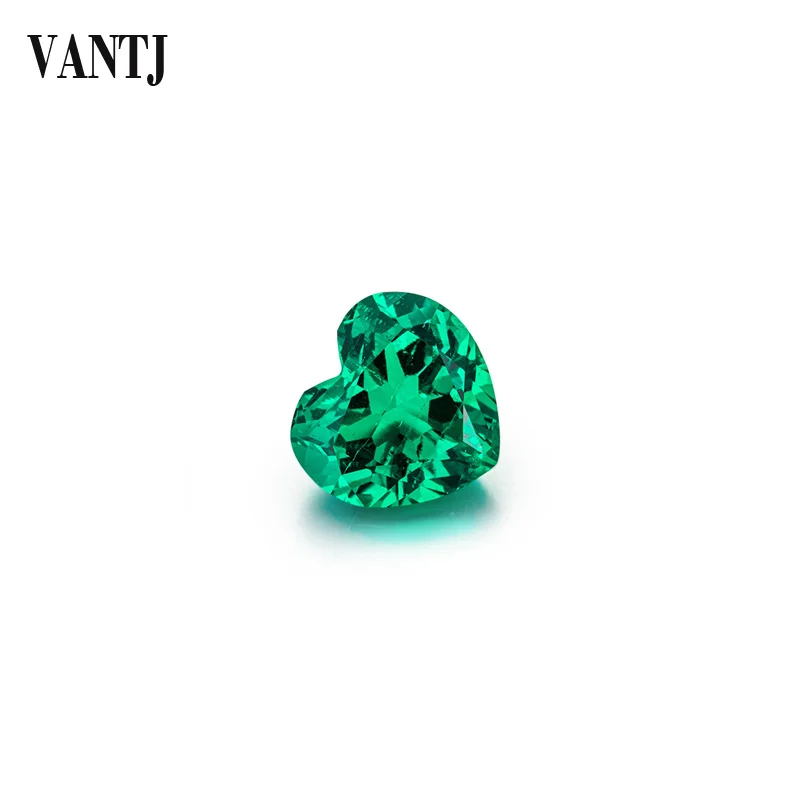 

Выросший изумруд VANTJ Lab, незакрепленный драгоценный камень, гидротермальный, создаваемый изумруд, огранка сердца, сделай сам, для серебра, золота, Женские Ювелирные изделия, Случайная Доставка